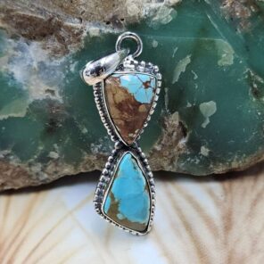 Mine 8 Turquoise 925 Sterling Silver Pendant (REXT8-195)