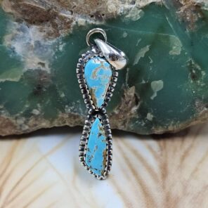 Mine 8 Turquoise 925 Sterling Silver Pendant (REXT8-197)