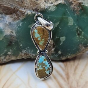 Mine 8 Turquoise 925 Sterling Silver Pendant (REXT8-194)