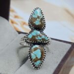 Mine 8 Turquoise Size US 8 925 Sterling Silver Ring (REXT8-185)