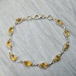 Citrine 925 Sterling Silver Tennis Bracelet (REXT7-5)