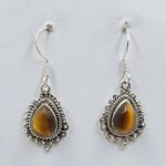 Tiger's Eye 925 Sterling Silver Earrings (REXT77-46)