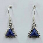 Lapis Lazuli 1" 925 Sterling Silver Earrings (REXT77-47)