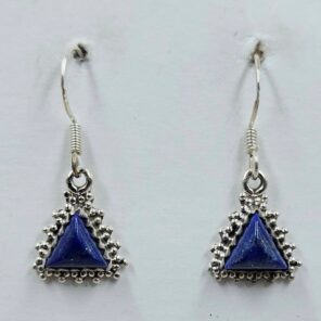 Lapis Lazuli 1" 925 Sterling Silver Earrings (REXT77-47)