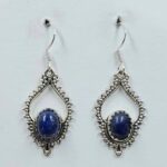 Lapis Lazuli 1.75" 925 Sterling Silver Earrings (REXT77-48)