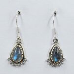 Labradorite 1.25" 925 Sterling Silver Earrings (REXT77-49)