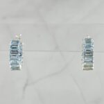 Blue Topaz Hoops 0.75" 925 Sterling Silver Earrings (REXT77-55)