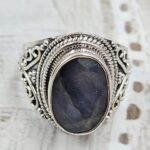 Labradorite Size US 8 925 Sterling Silver Ring (RS35-114)