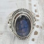 Labradorite Size US 8 925 Sterling Silver Ring (RS35-118)