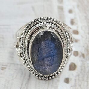 Labradorite Size US 8 925 Sterling Silver Ring (RS35-118)