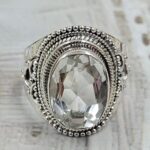 White Topaz Size US 8 925 Sterling Silver Ring (RS35-119)