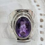 Amethyst Size US 8 925 Sterling Silver Ring (RS35-127)