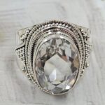 White Topaz Size US 8 925 Sterling Silver Ring (RS35-128)