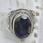 Labradorite Size US 8 925 Sterling Silver Ring (RS35-129)