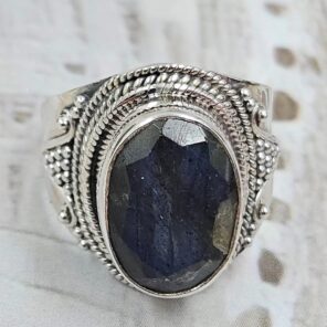 Labradorite Size US 8 925 Sterling Silver Ring (RS35-129)