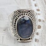 Labradorite Size US 8 925 Sterling Silver Ring (RS35-132)