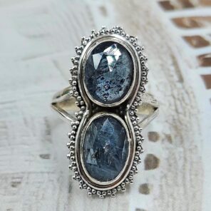Teal Kyanite Size US 6 925 Sterling Silver Ring (RS35-138)