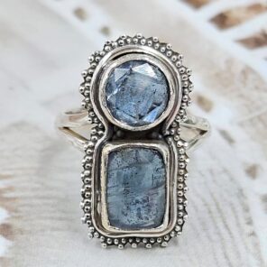 Teal Kyanite Size US 7 925 Sterling Silver Ring (RS35-139)