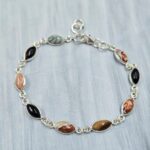 Multi Jasper 925 Sterling Silver Bracelet (RS35-142)