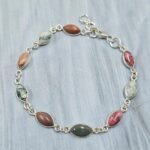 Multi Jasper 925 Sterling Silver Bracelet (RS35-143)