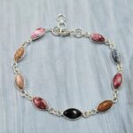 Multi Jasper 925 Sterling Silver Bracelet (RS35-144)