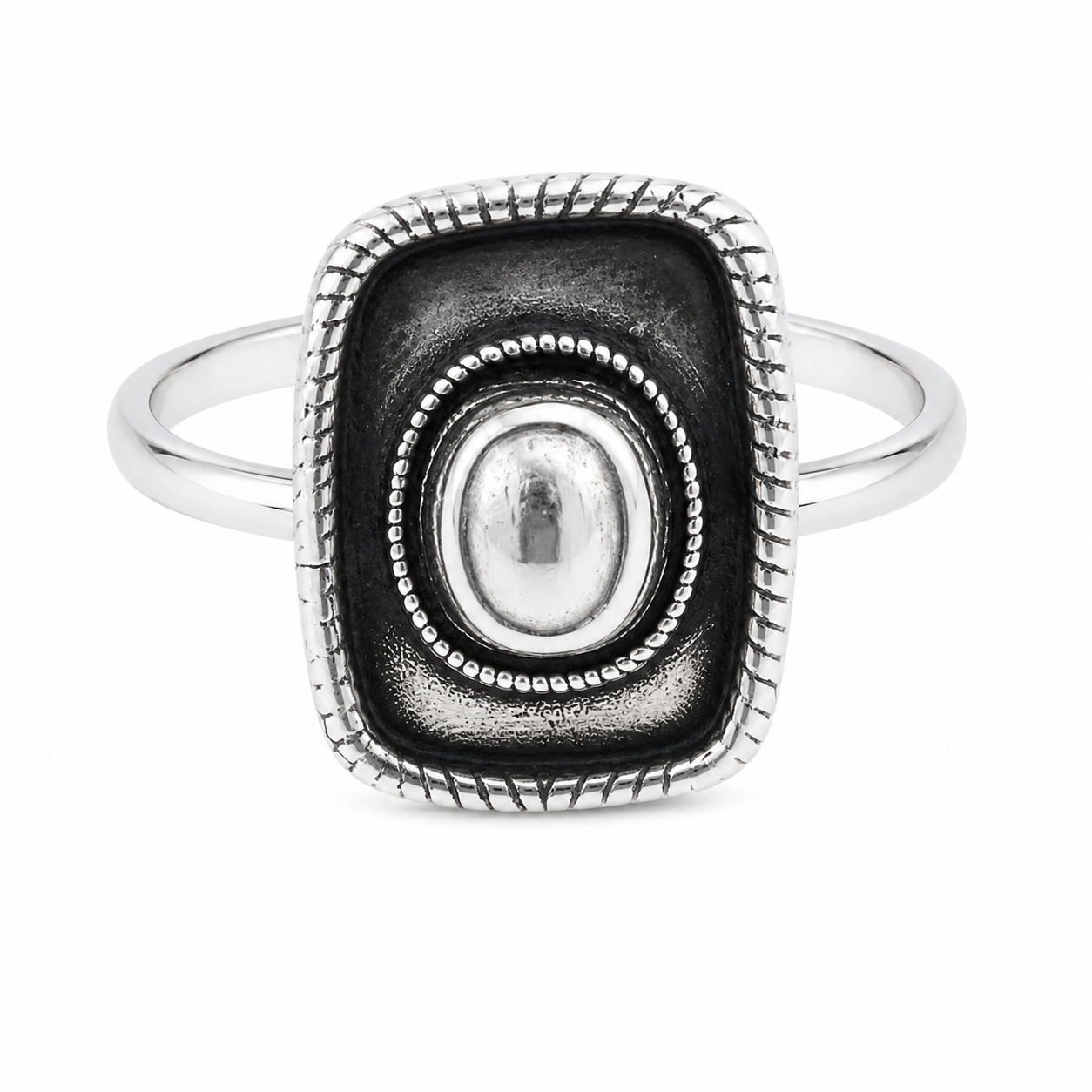 Plain Ring 925 Sterling Silver Southwest Ring (REXT132-17)