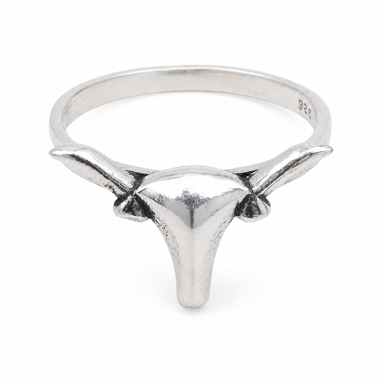 Plain Ring 925 Sterling Silver Longhorn Southwest Ring (REXT132-13)
