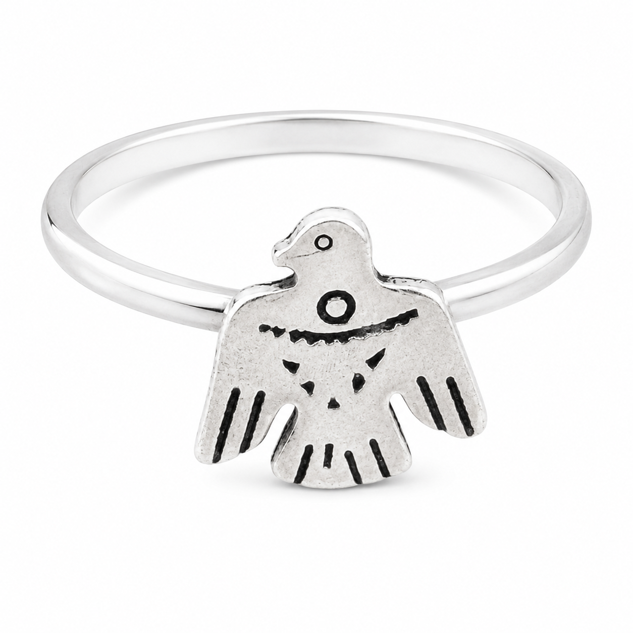 Plain Ring 925 Sterling Silver Southwest Ring (REXT132-18)