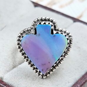 Aurora Opal Size US 6 925 Sterling Silver Ring (REXT77-63)