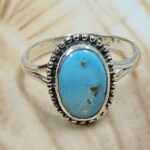White Water Turquoise Size US 10 925 Sterling Silver Ring (REXT8-307)