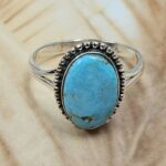 White Water Turquoise Size US 10 925 Sterling Silver Ring (REXT8-308)