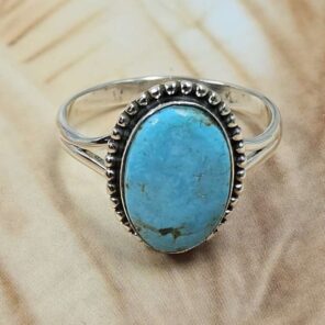 White Water Turquoise Size US 10 925 Sterling Silver Ring (REXT8-308)