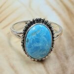 White Water Turquoise Size US 9 925 Sterling Silver Ring (REXT8-303)