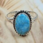 White Water Turquoise Size US 9 925 Sterling Silver Ring (REXT8-304)