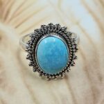 White Water Turquoise Size US 6 Sterling Silver Ring (RS22-199)