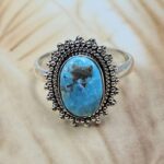 White Water Turquoise Size US 7 Sterling Silver Ring (RS22-206)