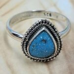 White Water Turquoise Size US 9 Sterling Silver Ring (RS22-234)