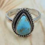 White Water Turquoise Size US 6 Sterling Silver Ring (RS22-258)