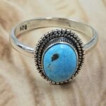 White Water Turquoise Size US 10 Sterling Silver Ring (RS22-261)