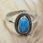 White Water Turquoise Size US 8 Sterling Silver Ring (RS22-243)