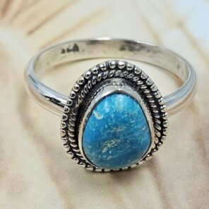 White Water Turquoise Size US 9 Sterling Silver Ring (RS22-241)