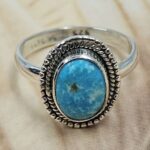 White Water Turquoise Size US 7 Sterling Silver Ring (RS22-250)