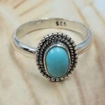 White Water Turquoise Size US 7 Sterling Silver Ring (RS22-249)