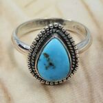 White Water Turquoise Size US 6 Sterling Silver Ring (RS22-259)