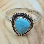 White Water Turquoise Size US 10 Sterling Silver Ring (RS22-265)