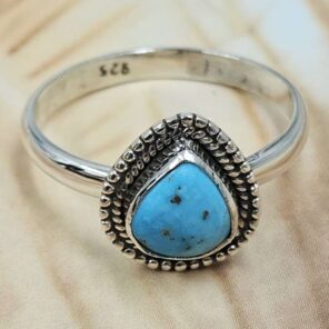 White Water Turquoise Size US 10 Sterling Silver Ring (RS22-263)