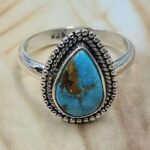 White Water Turquoise Size US 6 Sterling Silver Ring (RS22-257)