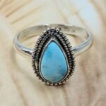 White Water Turquoise Size US 9 Sterling Silver Ring (RS22-236)