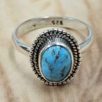 White Water Turquoise Size US 7 Sterling Silver Ring (RS22-251)