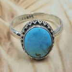 White Water Turquoise Size US 9 Sterling Silver Ring (RS22-231)